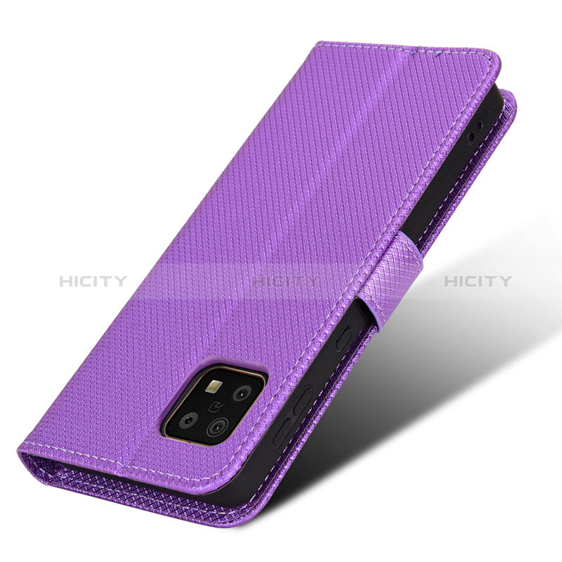 Handytasche Stand Schutzhülle Flip Leder Hülle BY7 für Sharp Aquos Sense6s Violett