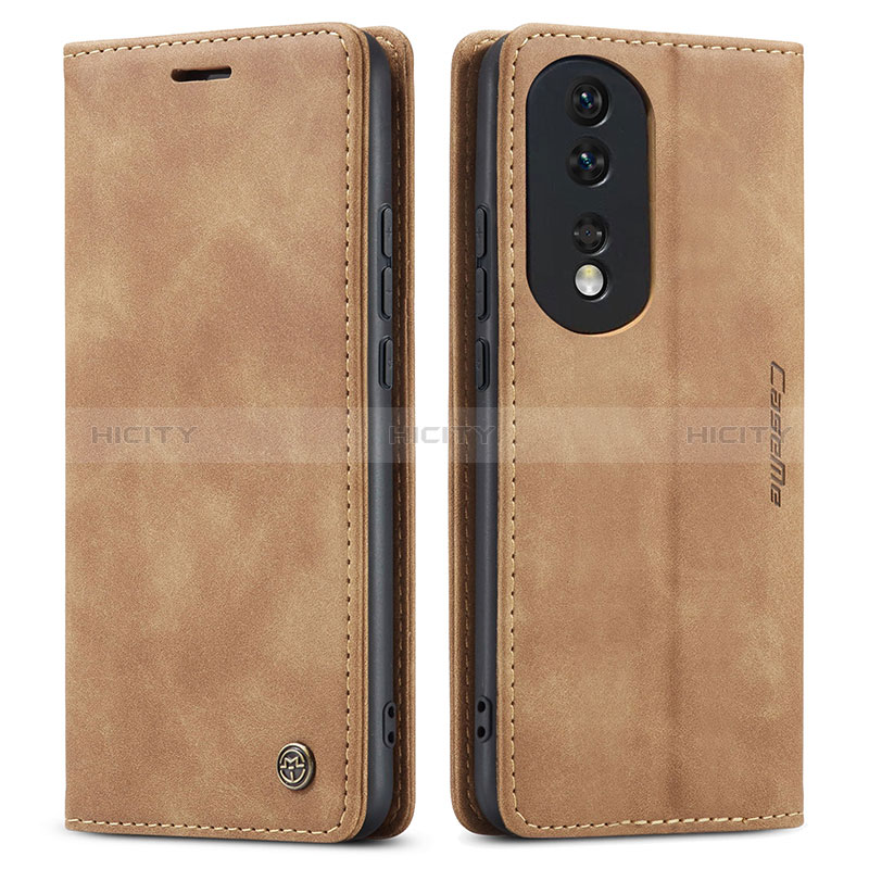 Handytasche Stand Schutzhülle Flip Leder Hülle C01S für Huawei Honor 80 5G Hellbraun