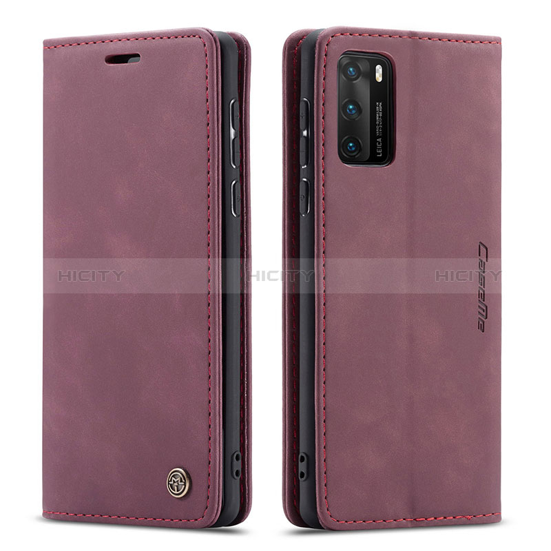 Handytasche Stand Schutzhülle Flip Leder Hülle C01S für Huawei P40 Fuchsie