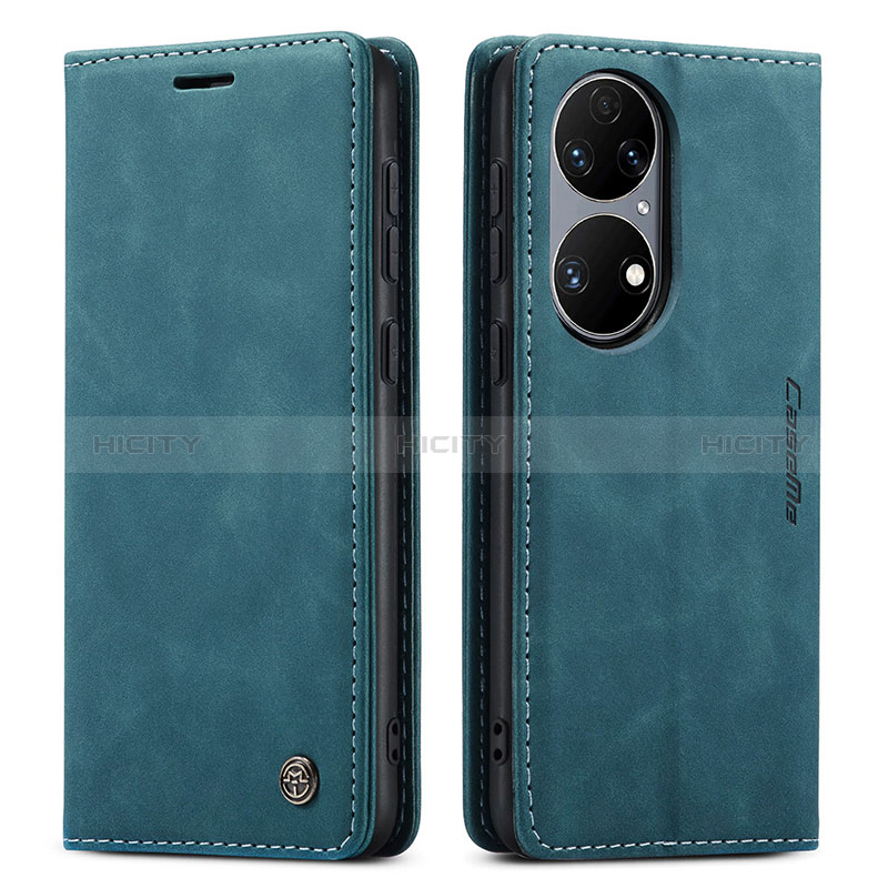 Handytasche Stand Schutzhülle Flip Leder Hülle C01S für Huawei P50 Blau