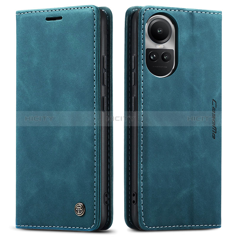 Handytasche Stand Schutzhülle Flip Leder Hülle C01S für Oppo Reno10 Pro 5G Blau Plus