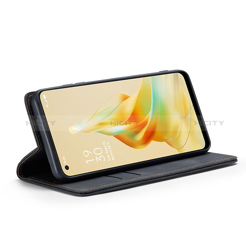 Handytasche Stand Schutzhülle Flip Leder Hülle C01S für Oppo Reno8 T 4G groß