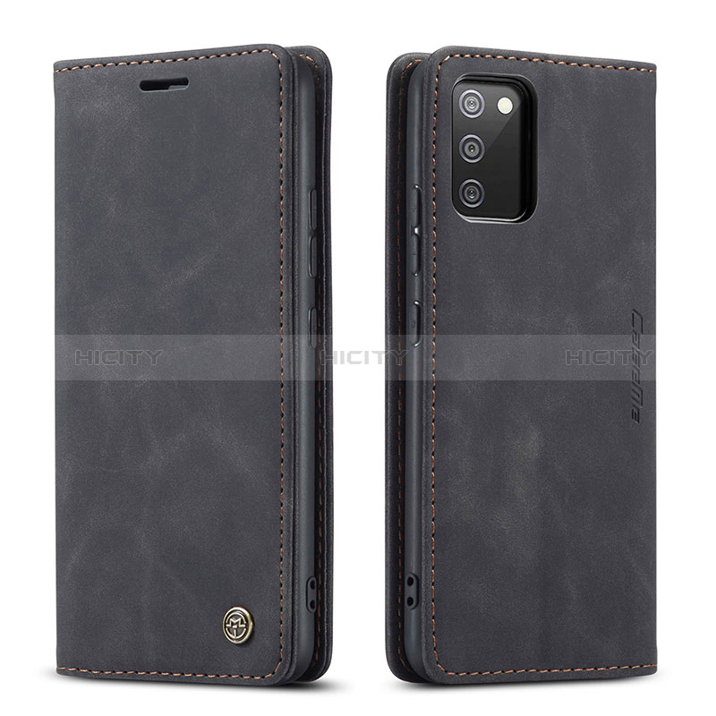 Handytasche Stand Schutzhülle Flip Leder Hülle C01S für Samsung Galaxy A02s Schwarz