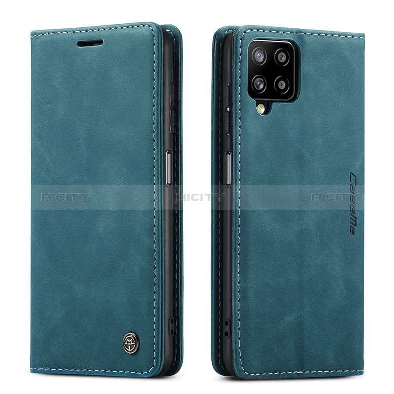 Handytasche Stand Schutzhülle Flip Leder Hülle C01S für Samsung Galaxy A12 5G Blau Plus