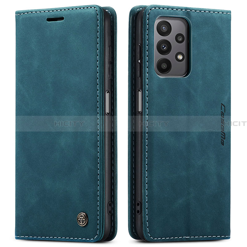 Handytasche Stand Schutzhülle Flip Leder Hülle C01S für Samsung Galaxy A23 4G Blau