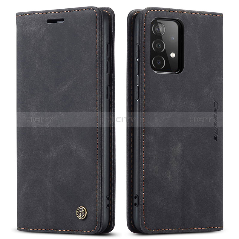 Handytasche Stand Schutzhülle Flip Leder Hülle C01S für Samsung Galaxy A52s 5G Schwarz