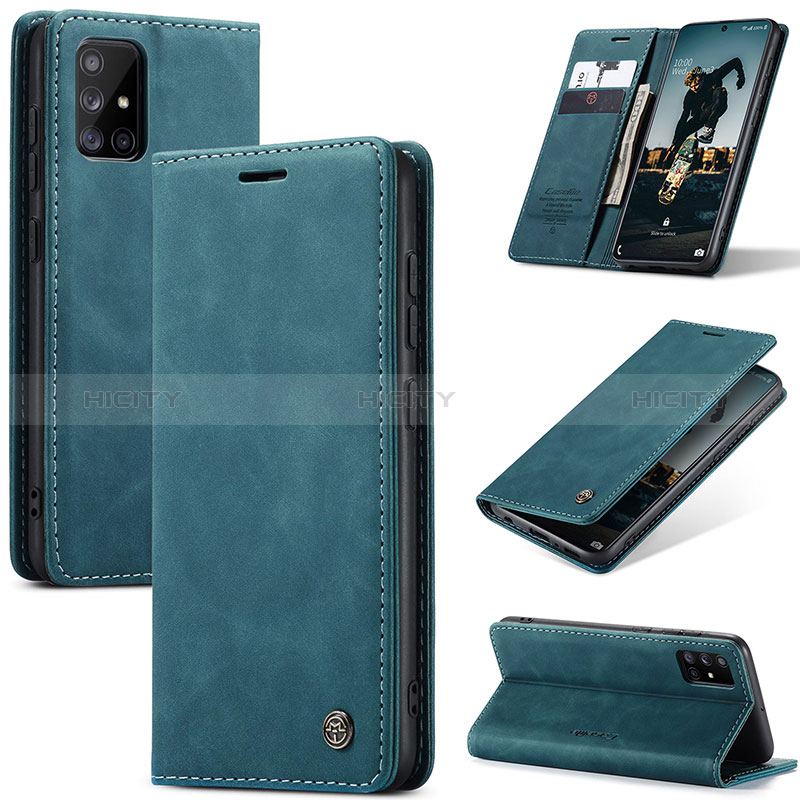 Handytasche Stand Schutzhülle Flip Leder Hülle C01S für Samsung Galaxy A71 4G A715 groß