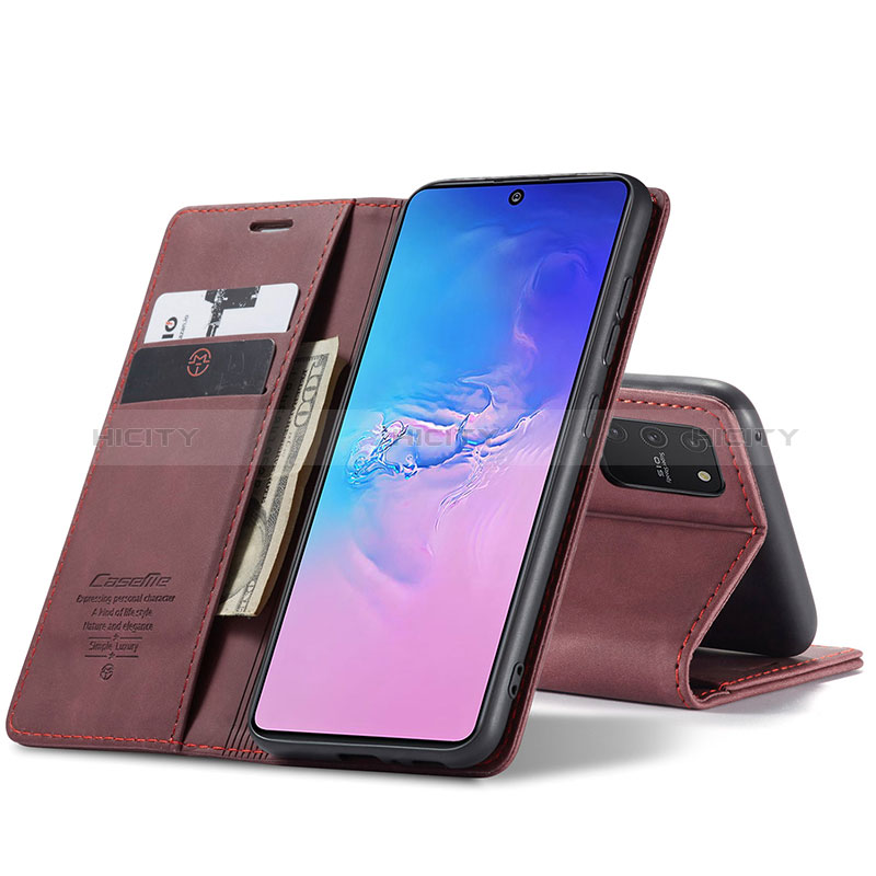 Handytasche Stand Schutzhülle Flip Leder Hülle C01S für Samsung Galaxy A91 groß