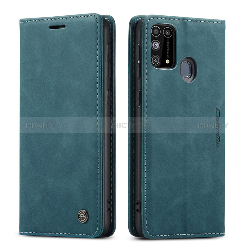 Handytasche Stand Schutzhülle Flip Leder Hülle C01S für Samsung Galaxy M31 Blau Plus