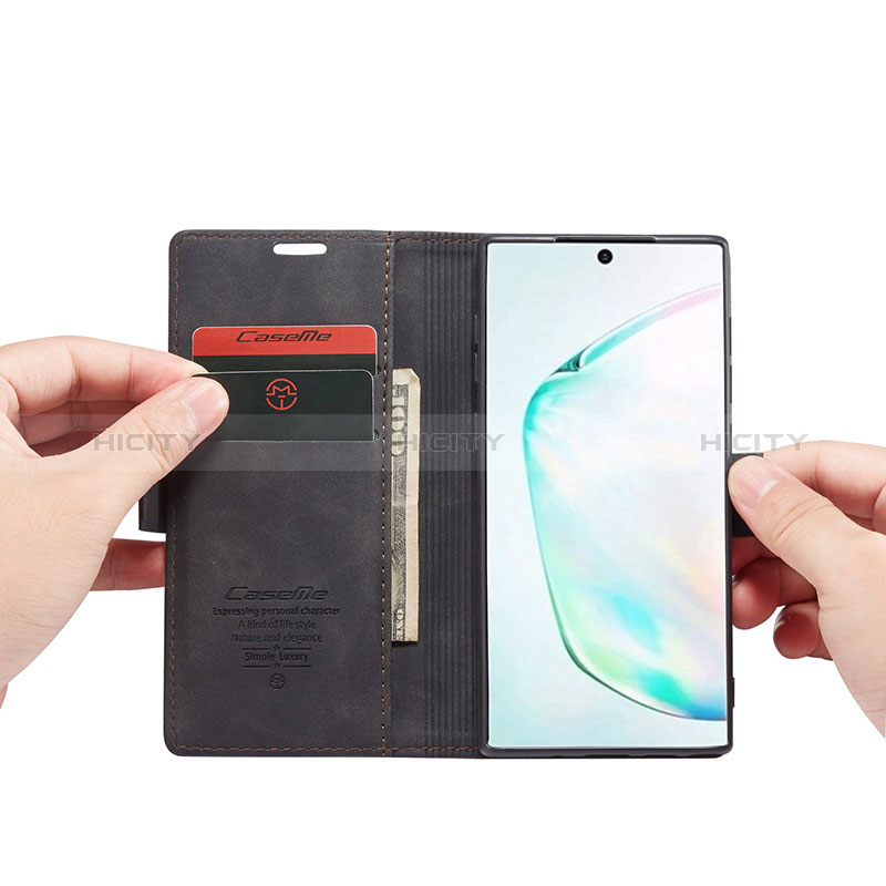 Handytasche Stand Schutzhülle Flip Leder Hülle C01S für Samsung Galaxy Note 10 Lite groß