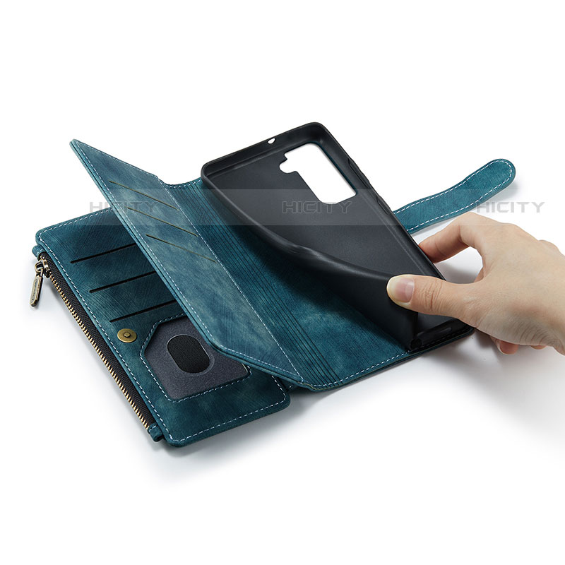 Handytasche Stand Schutzhülle Flip Leder Hülle C01S für Samsung Galaxy S21 Plus 5G groß