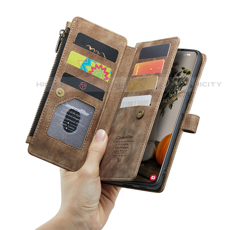 Handytasche Stand Schutzhülle Flip Leder Hülle C01S für Samsung Galaxy S21 Plus 5G groß