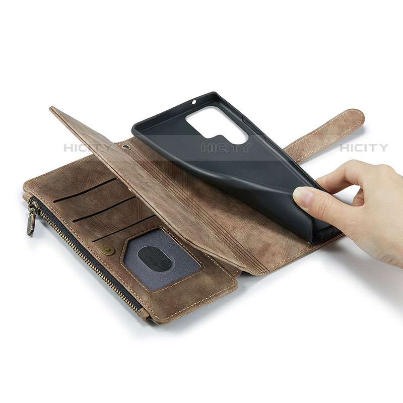 Handytasche Stand Schutzhülle Flip Leder Hülle C01S für Samsung Galaxy S21 Ultra 5G