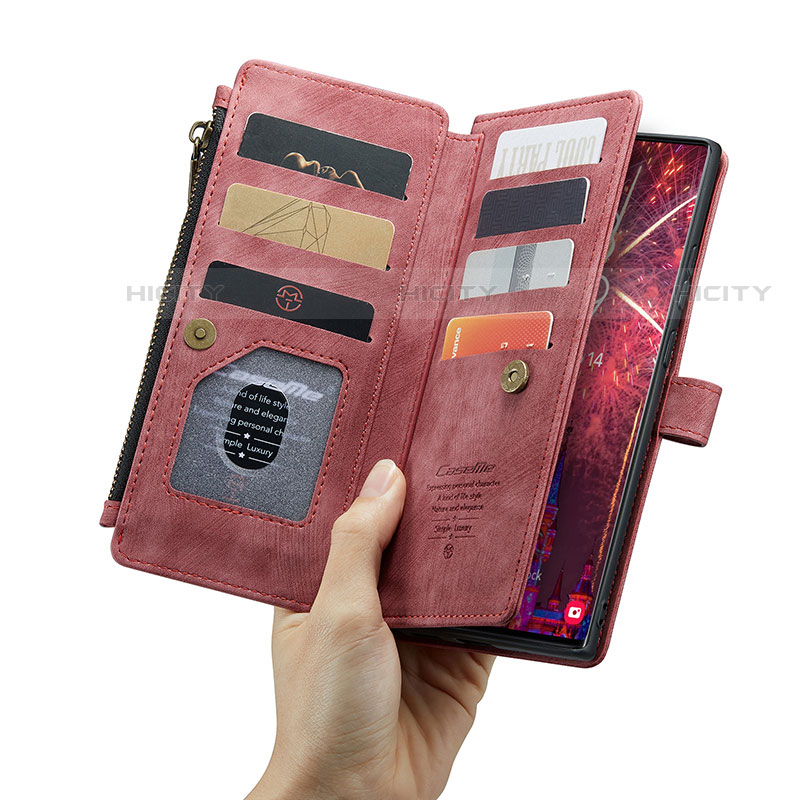 Handytasche Stand Schutzhülle Flip Leder Hülle C01S für Samsung Galaxy S21 Ultra 5G