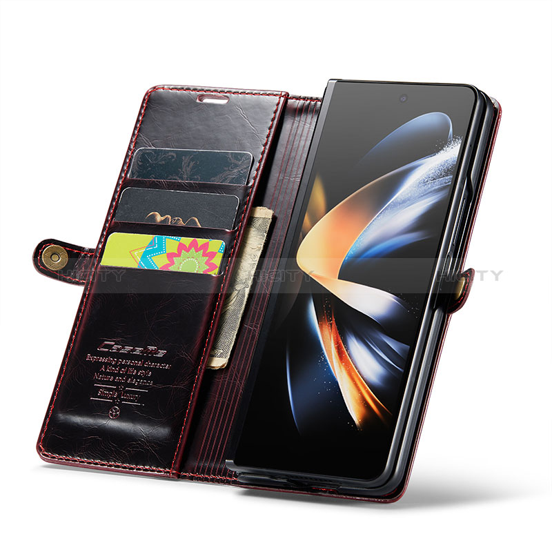 Handytasche Stand Schutzhülle Flip Leder Hülle C01S für Samsung Galaxy Z Fold3 5G groß