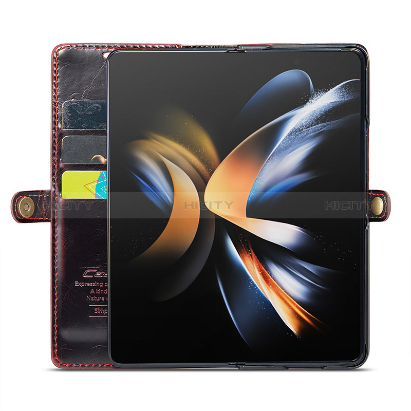 Handytasche Stand Schutzhülle Flip Leder Hülle C01S für Samsung Galaxy Z Fold3 5G groß