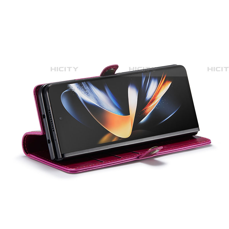 Handytasche Stand Schutzhülle Flip Leder Hülle C01S für Samsung Galaxy Z Fold4 5G groß