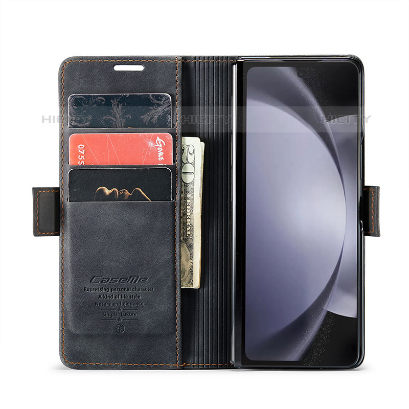 Handytasche Stand Schutzhülle Flip Leder Hülle C01S für Samsung Galaxy Z Fold5 5G