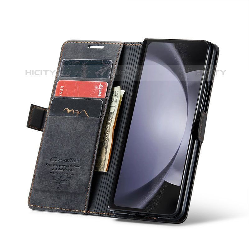 Handytasche Stand Schutzhülle Flip Leder Hülle C01S für Samsung Galaxy Z Fold5 5G