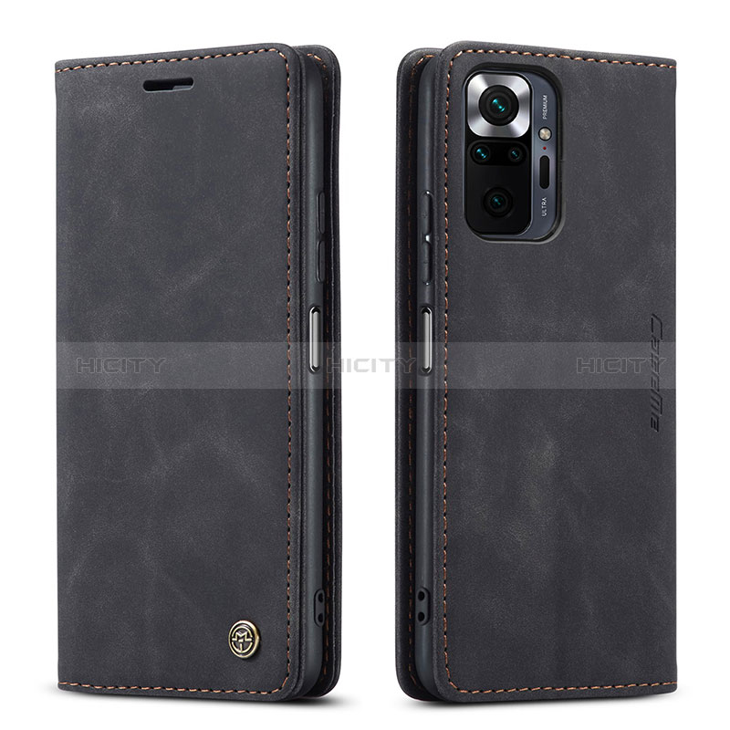 Handytasche Stand Schutzhülle Flip Leder Hülle C01S für Xiaomi Redmi Note 10 Pro 4G Schwarz Plus