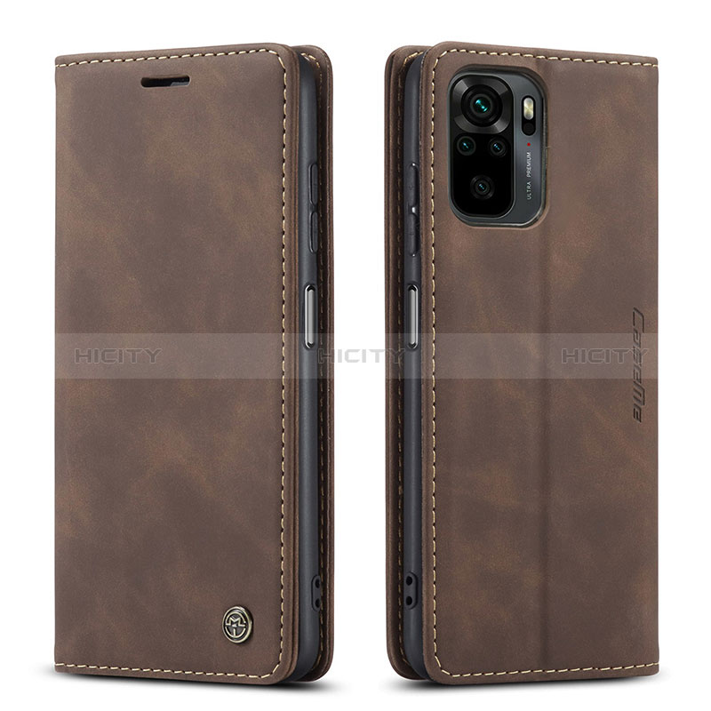 Handytasche Stand Schutzhülle Flip Leder Hülle C01S für Xiaomi Redmi Note 10S 4G Braun