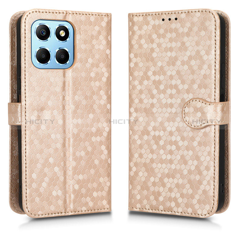 Handytasche Stand Schutzhülle Flip Leder Hülle C01X für Huawei Honor X6 5G Gold