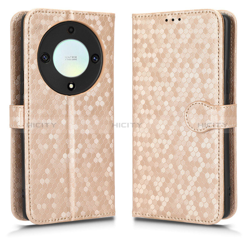 Handytasche Stand Schutzhülle Flip Leder Hülle C01X für Huawei Honor X9a 5G Gold