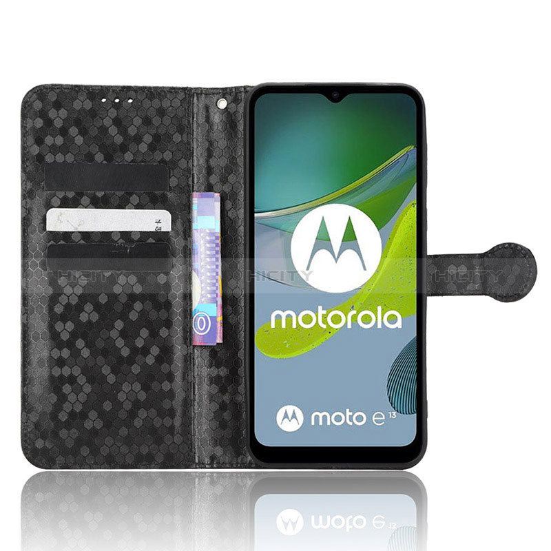 Handytasche Stand Schutzhülle Flip Leder Hülle C01X für Motorola Moto E13