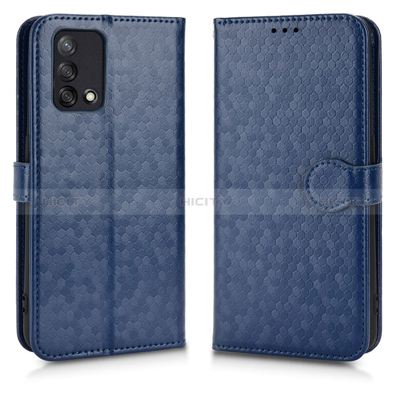 Handytasche Stand Schutzhülle Flip Leder Hülle C01X für Oppo F19s Blau Plus