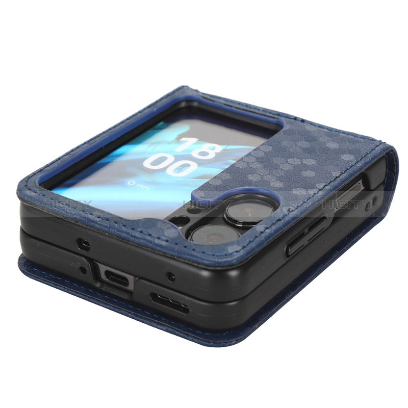 Handytasche Stand Schutzhülle Flip Leder Hülle C01X für Oppo Find N2 Flip 5G