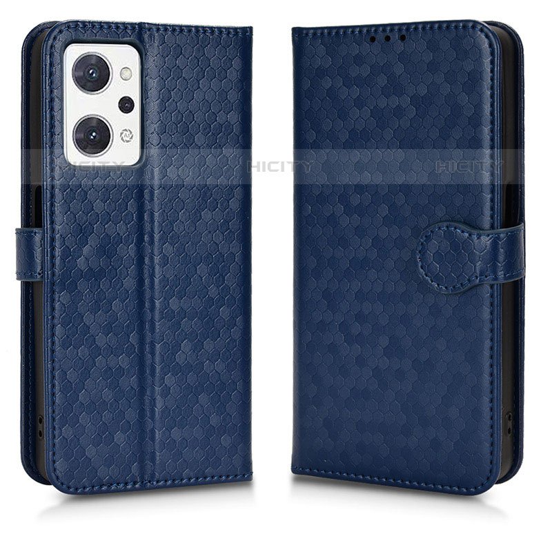 Handytasche Stand Schutzhülle Flip Leder Hülle C01X für Oppo Reno7 A Blau