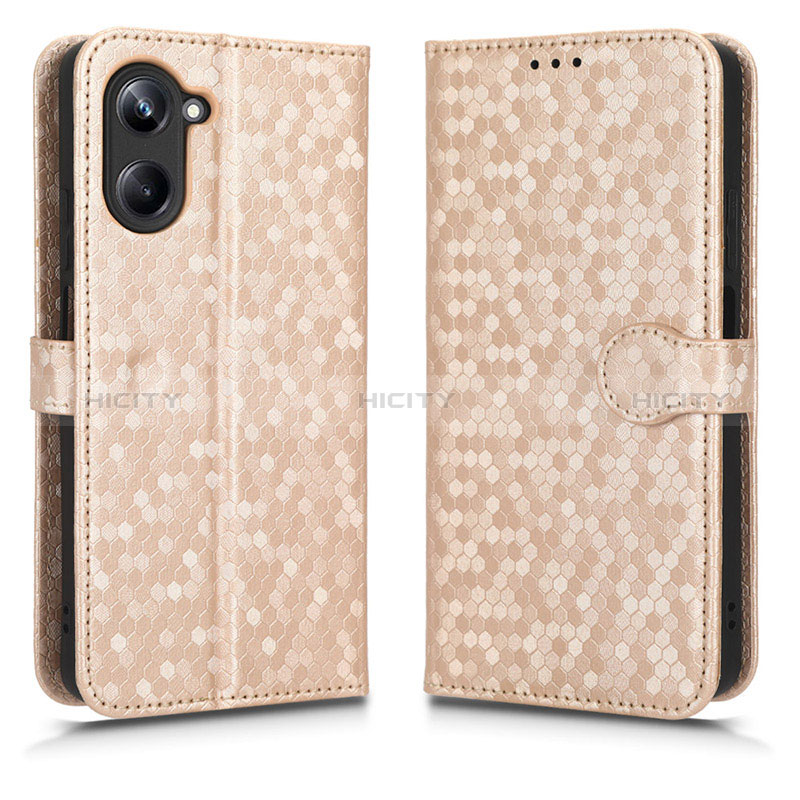 Handytasche Stand Schutzhülle Flip Leder Hülle C01X für Realme 10 Pro 5G Gold