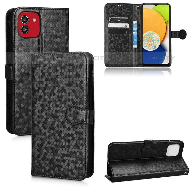 Handytasche Stand Schutzhülle Flip Leder Hülle C01X für Samsung Galaxy A03