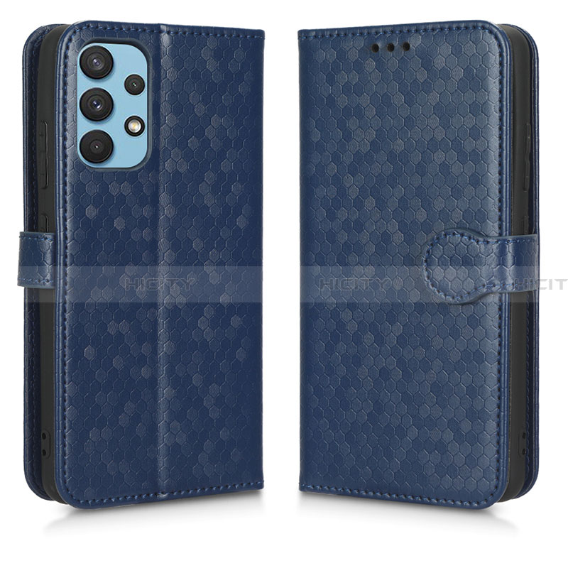 Handytasche Stand Schutzhülle Flip Leder Hülle C01X für Samsung Galaxy A32 4G Blau