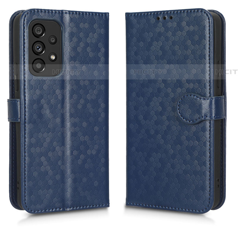 Handytasche Stand Schutzhülle Flip Leder Hülle C01X für Samsung Galaxy A53 5G Blau