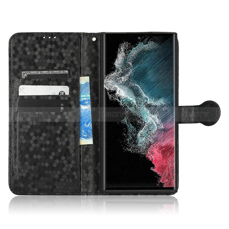 Handytasche Stand Schutzhülle Flip Leder Hülle C01X für Samsung Galaxy S22 Ultra 5G