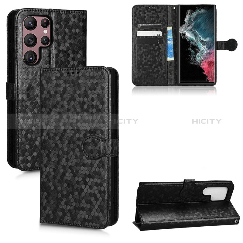 Handytasche Stand Schutzhülle Flip Leder Hülle C01X für Samsung Galaxy S22 Ultra 5G