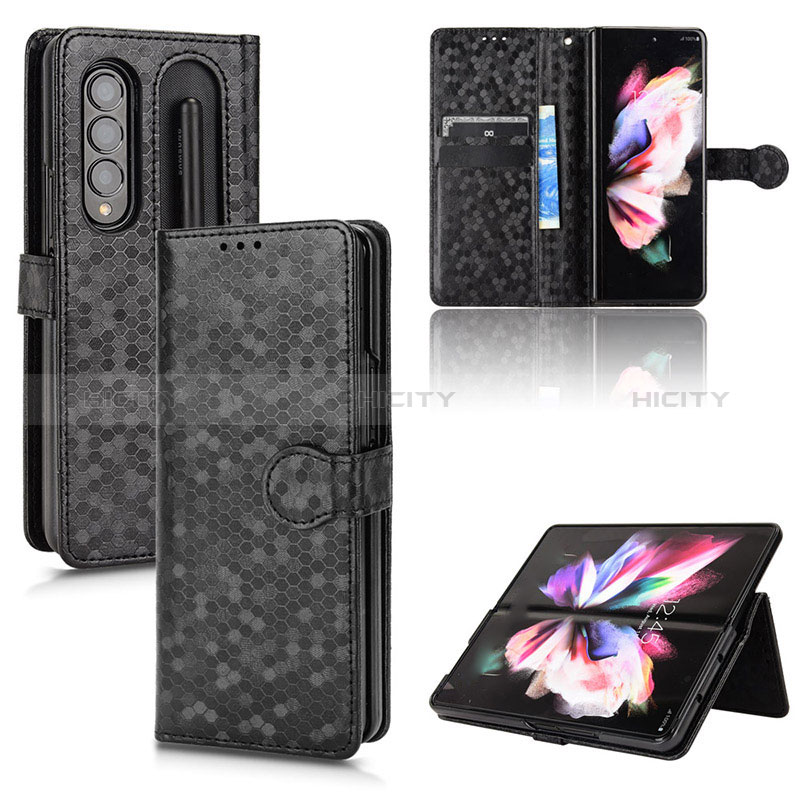 Handytasche Stand Schutzhülle Flip Leder Hülle C01X für Samsung Galaxy Z Fold3 5G