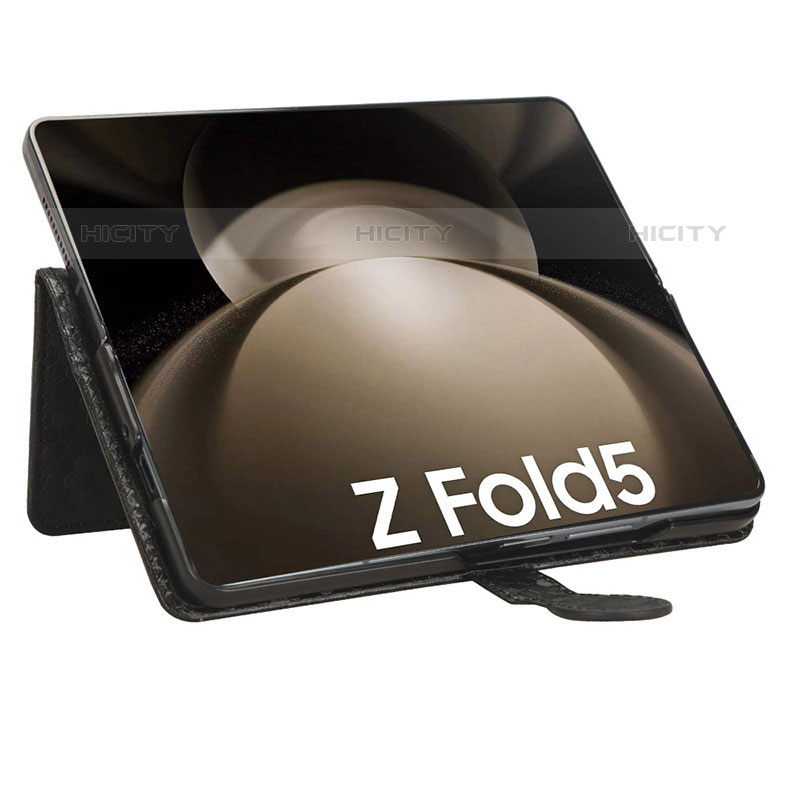 Handytasche Stand Schutzhülle Flip Leder Hülle C01X für Samsung Galaxy Z Fold5 5G groß