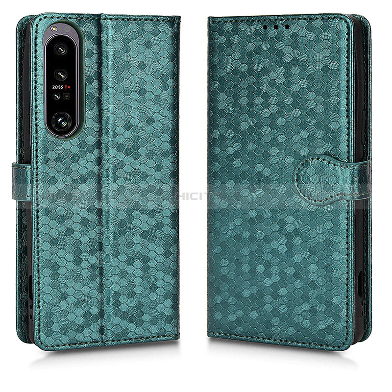 Handytasche Stand Schutzhülle Flip Leder Hülle C01X für Sony Xperia 1 IV Grün