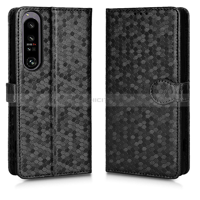 Handytasche Stand Schutzhülle Flip Leder Hülle C01X für Sony Xperia 1 IV Schwarz Plus