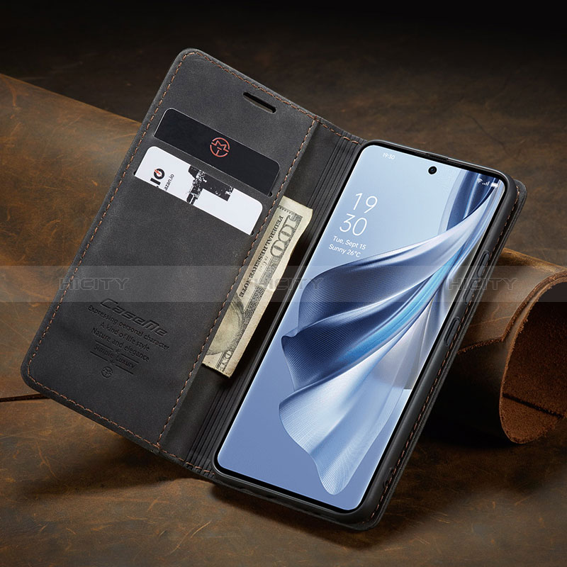 Handytasche Stand Schutzhülle Flip Leder Hülle C02S für Oppo Reno10 Pro 5G groß