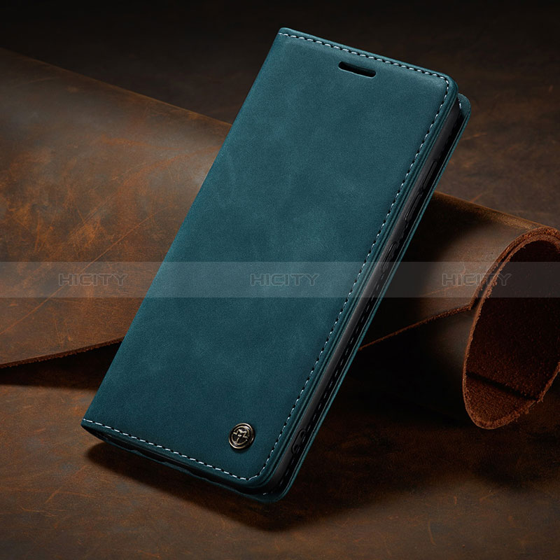 Handytasche Stand Schutzhülle Flip Leder Hülle C02S für Samsung Galaxy A41 Blau