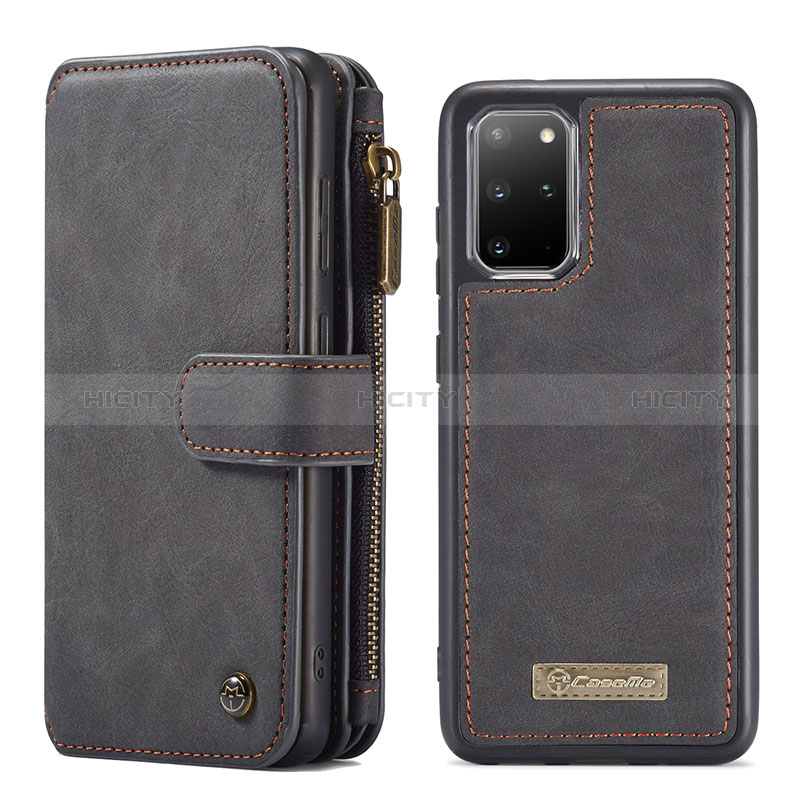 Handytasche Stand Schutzhülle Flip Leder Hülle C02S für Samsung Galaxy S20 Plus 5G Schwarz Plus