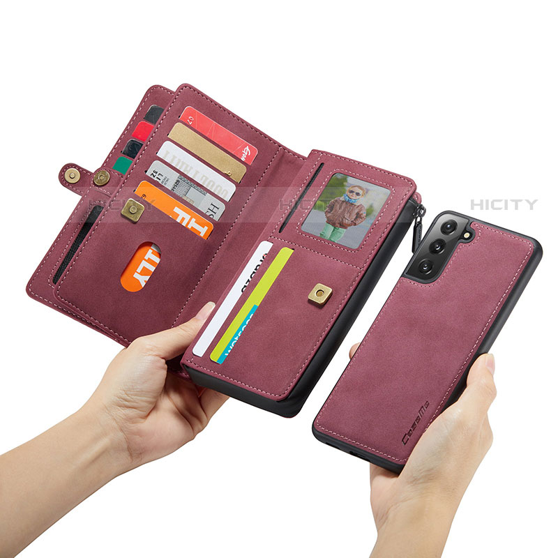 Handytasche Stand Schutzhülle Flip Leder Hülle C02S für Samsung Galaxy S21 Plus 5G groß