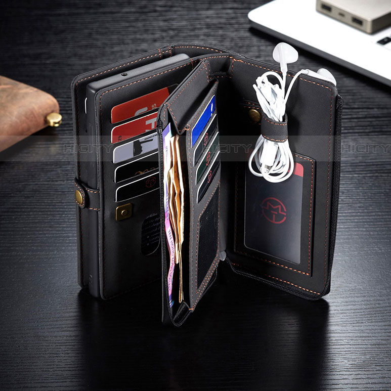 Handytasche Stand Schutzhülle Flip Leder Hülle C02S für Samsung Galaxy S21 Ultra 5G