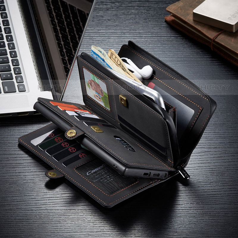 Handytasche Stand Schutzhülle Flip Leder Hülle C02S für Samsung Galaxy S21 Ultra 5G