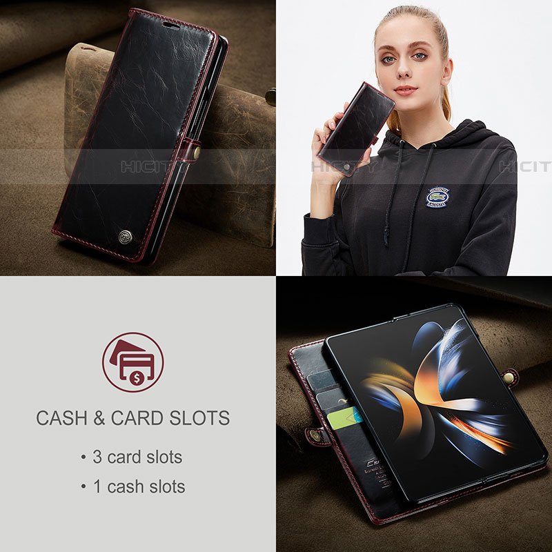 Handytasche Stand Schutzhülle Flip Leder Hülle C02S für Samsung Galaxy Z Fold4 5G