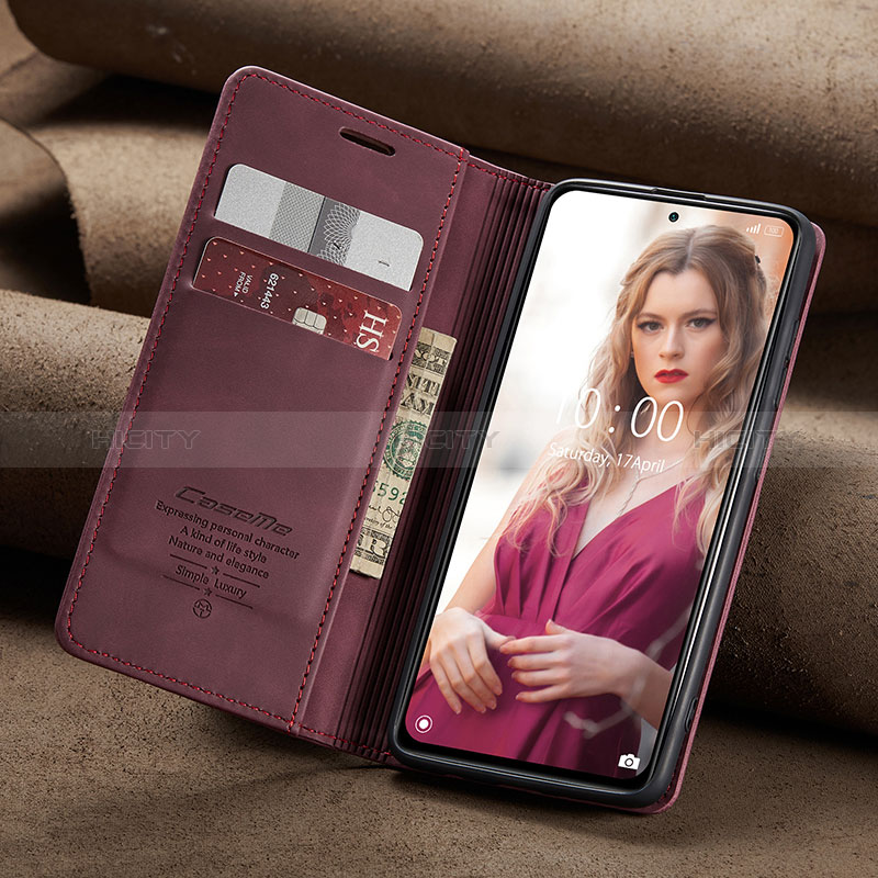 Handytasche Stand Schutzhülle Flip Leder Hülle C02S für Xiaomi Redmi Note 10 Pro Max groß