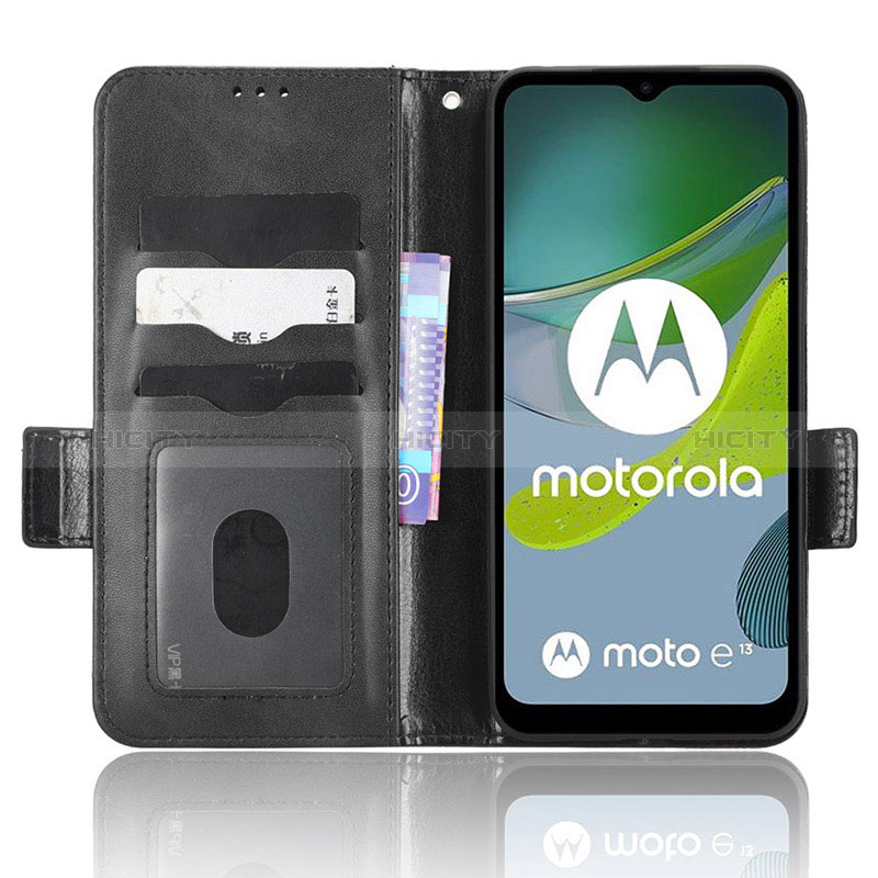 Handytasche Stand Schutzhülle Flip Leder Hülle C02X für Motorola Moto E13 groß